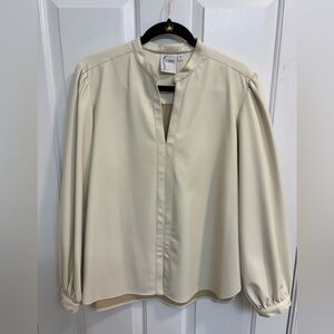 Finley Women's Catherine Band Collar Top, Vegan Leather